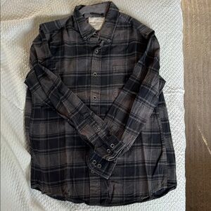 Men's Black Plaid Shirt